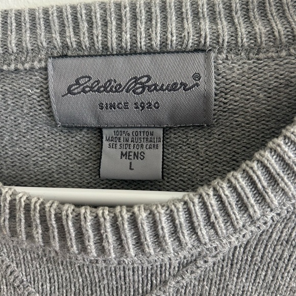 Eddie Bauer Gray Crewneck Sweater for Men - Picture 2 of 4